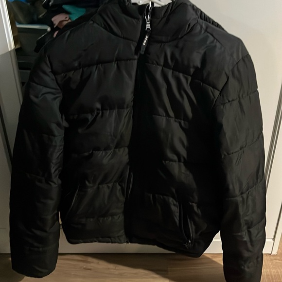 Aeropostale Black Remixed Down Hooded Jacket size XS - Picture 1 of 3